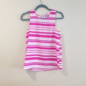 Francesca’s Hot Pink and White Stripe Tank